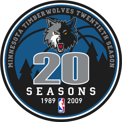 Minnesota Timberwolves 2009 Anniversary Logo t shirts DIY iron ons